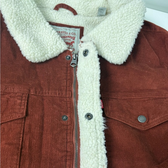 Levi’s Corduroy Faux Sherpa Lined Trucker Jacket NWT - Picture 3 of 10